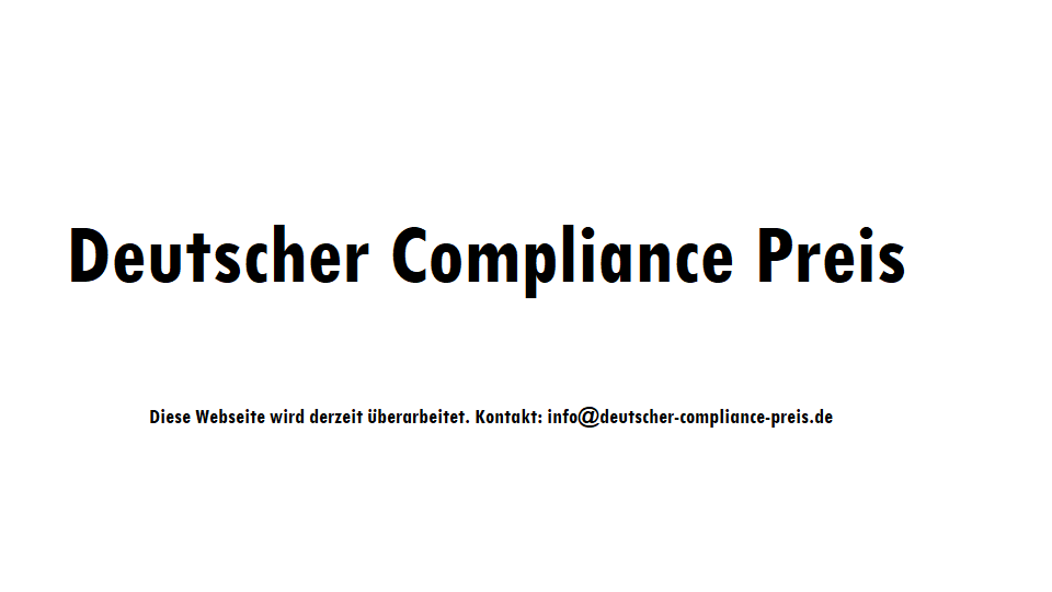 Deutscher Compliance Preis